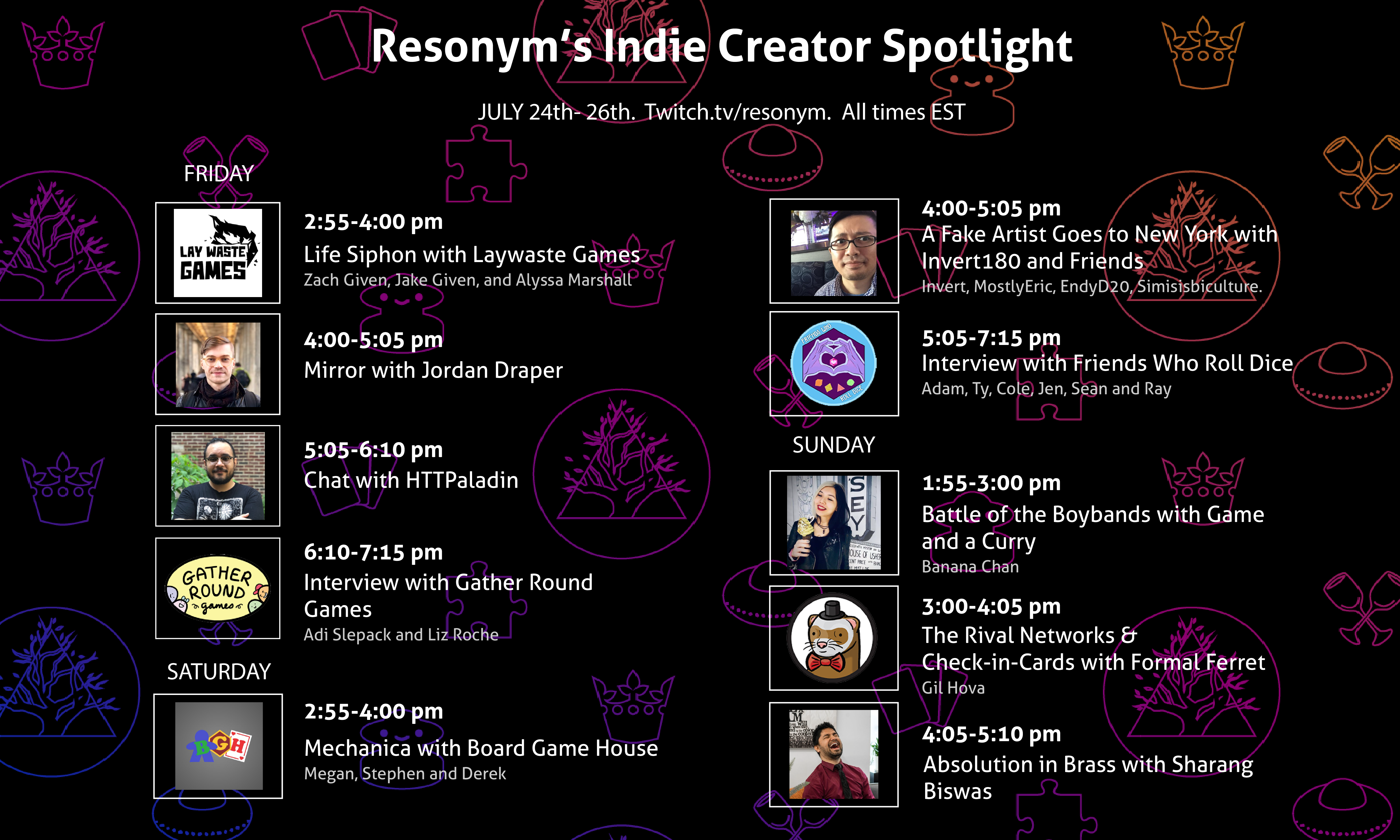 Resonym Indie Creator Spotlight Stream