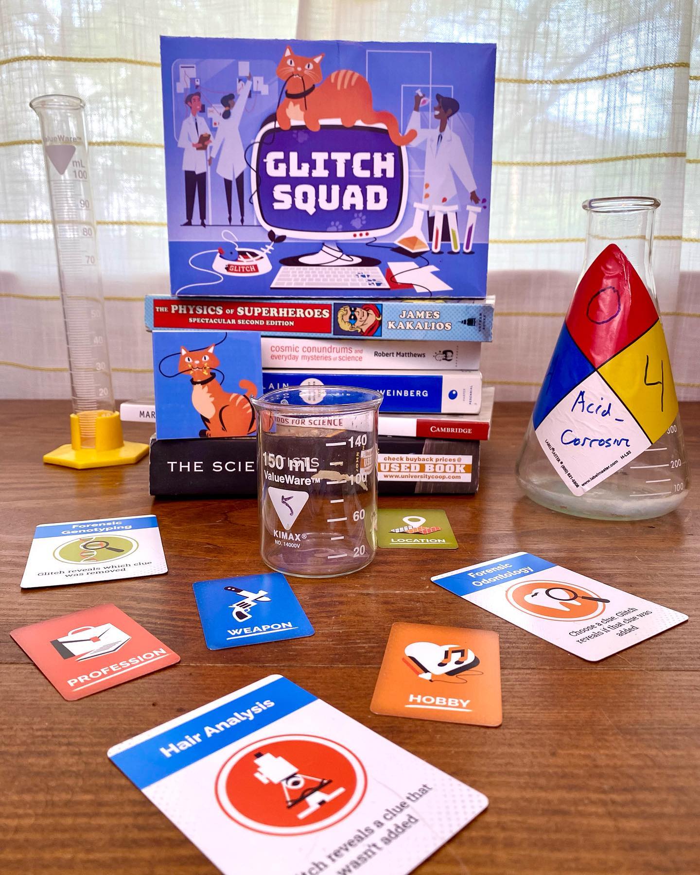 There are only two hours left to back Glitch Squad! Don’t miss out on grabbing this game of foiled forensics and a crafty kitty 🐱⚗️

#boardgames #indieboardgame #bgg #tabletopgames #resonym #gamenight #kickstartergames #kickstarter #cardgame #science #forensics #cat #lastchance #glitch